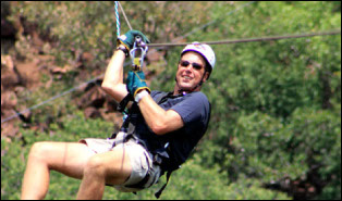 zip lining in surrounding area 